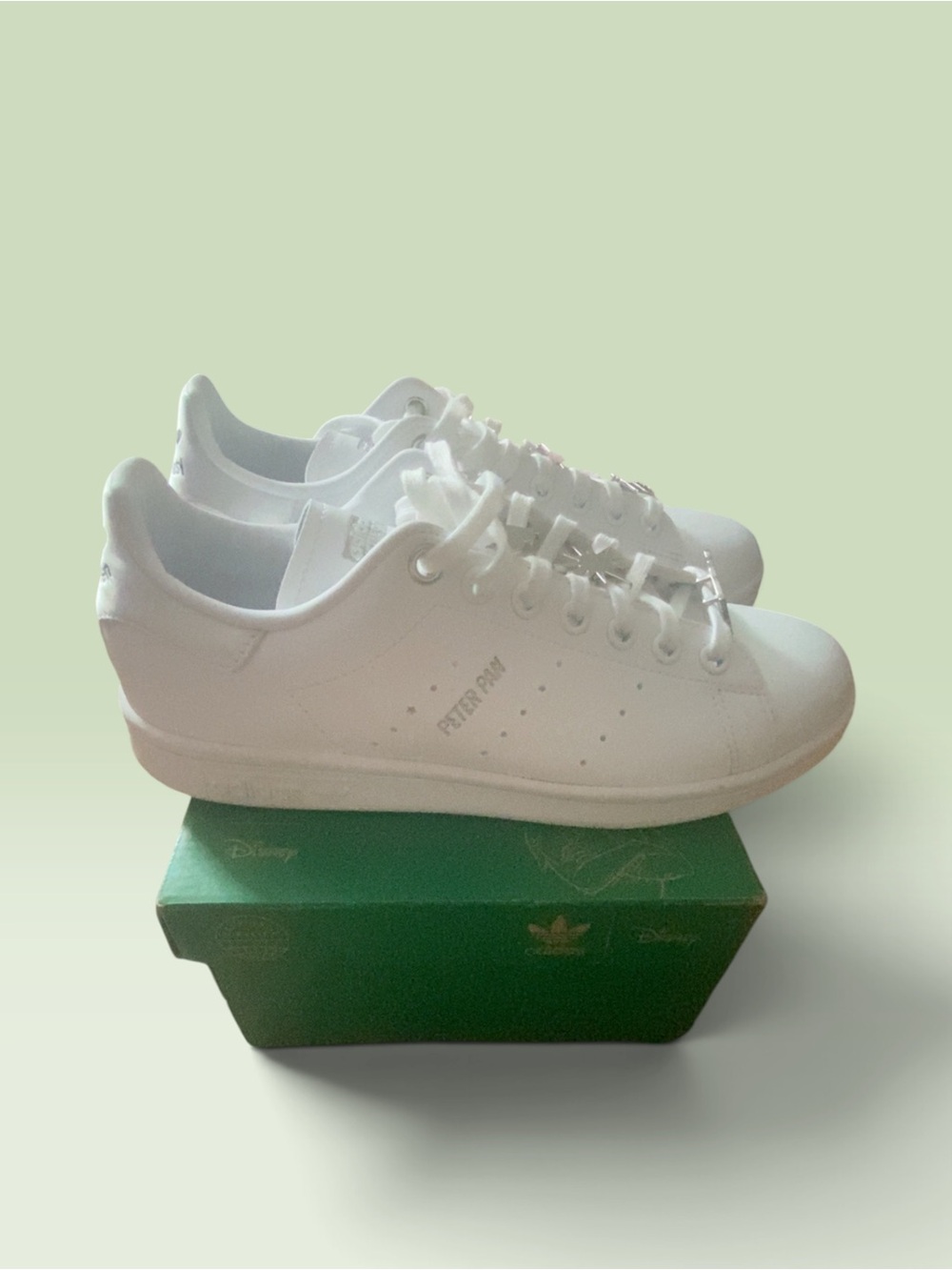 Adidas Stan Smith Primegreen Disney Peter Pan Tink White Low Top Lace Up Sneaker
